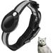 Reflective AirTag Cat Collar - Soft Adjustable Kitten Collars with Air Tag Holder Black Cat Tracking Collar GPS Lightweight Tracker Cat Collars for Girl Boy Cats Kittens and Puppies