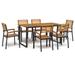 vidaXL Patio Dining Set Outdoor Table and Chair Solid Wood Acacia and Metal