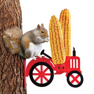 Corn on the Cob Red Tractor Tree Attachable Squirrel Feeder - NO SIZE