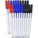 100 Pack of Bulk Wholesale Ballpoint Pens Containing 5 Pens Per Pack in Multiple Colors for School Office Classroom Teachers and Students - 500 Ballpoint Pens in Black Blue Red