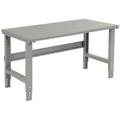 Adjustable Height Workbench C-Channel Leg Steel Square Edge 72 W x 36 D Gray