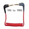 TRS zu TRRS 3 5mm Frühling Coiled Mikrofon Kabel für RITT Sc7 Durch VIDEOMIC GEHEN Video Micro-typ