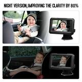 Htovila Car Mirror 1080P Monitor with Car Mirror with 4.3 IPS Screen Function Adjustable Wide View Angle for Infants Pets