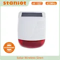 Staniot Wireless Outdoor Solar Strobe Sirene 433MHz Wasserdichte Hohe Dezibel Sirene Mit Licht-Für