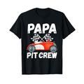 Papa Pit Crew Rennauto Geburtstag Party Racing Eltern lustig T-Shirt