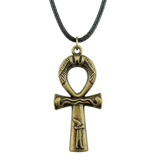 Ägypten Ankh Kreuz Halskette Ägypten Ankh Kreuz Wachs Seil Kette Halskette Ägypten Ankh Kreuz