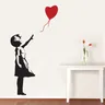 Banksy Wand Aufkleber Ballon Mädchen Inspiriert-Banksy Vinyl Wand Kunst Aufkleber freies