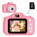 JFY Kids Digital Camera Birthday Gifts for Girls Age 3-9 HD Digital Cameras Girl Gift Camera with 32GB SD Card