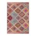 Casavani Hand Woven Jute Cotton Square Area Rug Geometric Multicolor Living Room Floor Mat Dining Room Carpet 8x8 feet