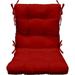 Indoor Outdoor Tufted High Back Chair Cushion Choose Color (Red)