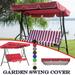 Corashan Decoration Patio Swing Canopy Cover Set Swing Replacement Swing Cushion Cover