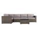 Living Source International 6-PC Wicker / Rattan Outdoor Sofa Set in Gray/Taupe