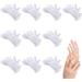 10 Pairs Moisturizing Gloves Over Night Bedtime White Cotton | Cosmetic Inspection Premium Cloth Quality | Eczema Dry Sensitive Irritated Skin Spa Therapy Secure Wristband| One Size Fits Most