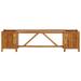 Anself Patio Bench with 2 Planters 59.1 x11.8 x15.7 Solid Acacia Wood