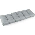 Outdoor Bench Cushion 52 X 19.5 Inch Tufted Patio Cushion Pads For Garden Sofa Settee Couch Thick Loveseat Cushion Waterproof Patio Furniture Swing Cushion (Gray)