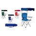Amazingforless Blue Portable Folding Camping Chair with Canopy Outdoor Camp Tailgate Chair (Blue Green Navy Red)