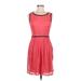 En Focus Studio Casual Dress - Fit & Flare: Pink Dresses - Women's Size 6