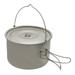 Dcenta 1.8L3L Titanium Pot Ultralight Hanging Pot with Lid and Foldable Handle Camping Hiking Backpacking Picnic