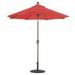 Deluxe Auto Tilt 7.5 Foot Round Umbrella-Sunbrella Solid Colors Fabric Type-Jockey Red Fabric Color-Black Pole Finish Bailey Street Home