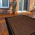 Indoor Outdoor Rug 6X9 Bordered Nut Brown Black Modern Area Rugs For Indoor And Outdoor Patios Kitchen And Hallway Mats Washable Porch Deck Outside Carpet (Bordered Nut Brown Black 6 X 9)