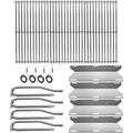 Hisencn Repair kit Replacement for Jenn Air 720-0337 7200337 720 0337 Gas Grill Model 4pack Stainless Steel Burners Pipe Tube Heat Plates Sheild Tent Set of 3 Grill Cooking Grid Grates