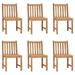 Anself Patio Chairs 6 pcs with Cushions Solid Teak Wood