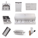 Lion Premium Outdoor Grill Kitchen Package #1 | 40 Natural Gas Grill Set | Single Side Burner Door/Drawer Combo Mini Fridge Bar Sink Rotisserie Basket & More!