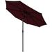 9Ft UV30 Aluminum Outdoor Patio Umbrella With Crank & Tilt 8 Ribs Air-Vented For Garden Yard Pool Deck Wine