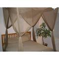 four post mosquito net for bed canopy-fits all beds queen king california king beds-indoor & outdoor use-great for hammock mosquito net and daybed canopy bed curtains-76 x86 x96 -brown