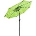 9Ft 32 Solar Powered LED Light Outdoor Patio Umbrella With 8 Rib Crank Tilt For Table Market Beach Yard Cafe Deck