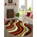 Unique Loom Odacio Cafe Rug Oval 7 10 x 10 0 Multi Eclectic Lines Dining Room Bed Room Kids Room