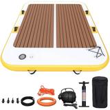 Dextrus Inflatable Dock Platform PVC Floating Dock 8 x 6 ft 4-6 People Inflatable Dock Platform for Pool Beach Ocean