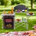 Camping Kitchen Table Picnic Cabinet Table Portable Folding Cooking Storage Rack Kitchen Station with 2 Tables Hiking Trips Fishing