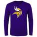 Toddler Purple Minnesota Vikings Primary Logo Long Sleeve T-Shirt