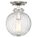 Savoy House Meridian 8" Wide Polished Nickel 1-Light Ceiling Light