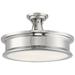 Savoy House Essentials Watkins 16" Wide Polished Nickel Ceiling Light