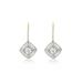 Women's Silver Diamond Dangle Earring by Haus of Brilliance in Silver