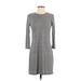 Current/Elliott Casual Dress - Sweater Dress: Gray Marled Dresses - Women's Size Small