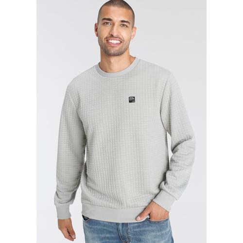 Sweatshirt AJC Gr. XL (56/58), grau (stone) Herren Sweatshirts schmal geschnitten, unifarben, Rundhalsausschnitt