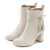 Stiefelette LASCANA, Damen, Gr. 43, beige, Obermaterial: 100% Textilmaterial. Futter: 100% Textilmaterial. Decksohle: 100% Lederimitat. Laufsohle: 100% Synthetik, unifarben, modisch, Schuhe, mit Blockabsatz, High-Heel-Stiefelette, Ankle Boots, Stiefel