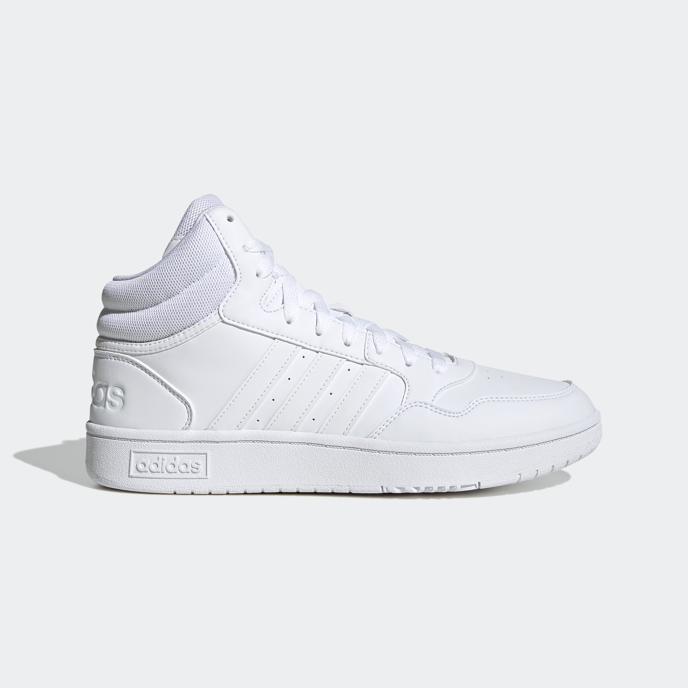 Sneaker ADIDAS SPORTSWEAR "HOOPS 3.0 MID LIFESTYLE BASKETBALL CLASSIC VINTAGE", Herren, Gr. 46, weiß (cloud weiß, cloud weiß, cloud weiß), Synthetik, Textil, Schuhe Sneaker