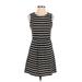 Madewell Casual Dress - Mini: Black Stripes Dresses - Women's Size Small