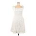 Chelsea28 Casual Dress - A-Line: White Print Dresses - Women's Size Medium