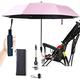 Stroller Sun Cover Umbrella Clip On Sun Shade Blackout Blind UV Rain Protection Umbrella for Strollers Bicycle Baby Carriage Cart (Color : Purple, Size : 95cm) (Pink 95cm)