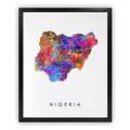 Dignovel Studios 11X14 Unframed Nigeria Map Watercolor Art Print Map Motherland Country West Africa illustrations Art Print Wall Wedding Poster Housewarming Wall Décor DN756