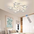 STCH Kids Ceiling Lights, Dimmable LED Ceiling Lights 56W, Flush Ceiling Light 5-Star Shape with Remote, Ceiling Lighting for Children’s Room Bedroom Baby Room Kitchen Hallway Balcony, 3000-6000K