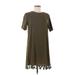 Boohoo Casual Dress - Shift: Green Solid Dresses - Women's Size 6