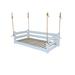 Hokku Designs Devell Hanging Daybed Wood in White | 25 H x 44 W x 82 D in | Wayfair F8AE8A9101E24ABA964C6C4E6841BDE7