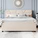 Red Barrel Studio® Queen Storage Platform Bed Upholstered/Linen in Brown | 39.8 H x 68.9 W x 85.4 D in | Wayfair C8E3B42F9E544ECA805E97A356C276F9