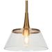 Zavo 1-Light Gold Glass Pendant Light